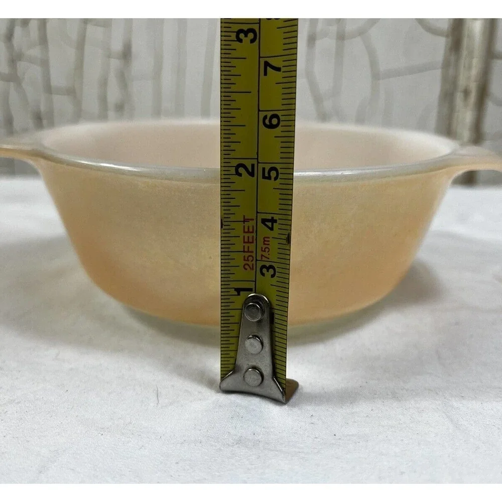 Vintage Anchor Hocking Fire King 472 Peach Lustre Ovenware Baking Casserole Dish - Picture 8 of 8